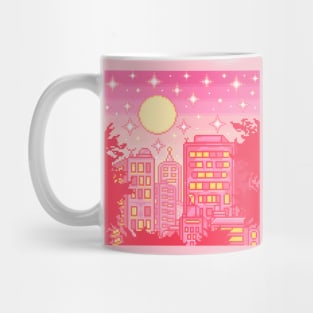 Tokyo Cityscape Pixel Art Mug